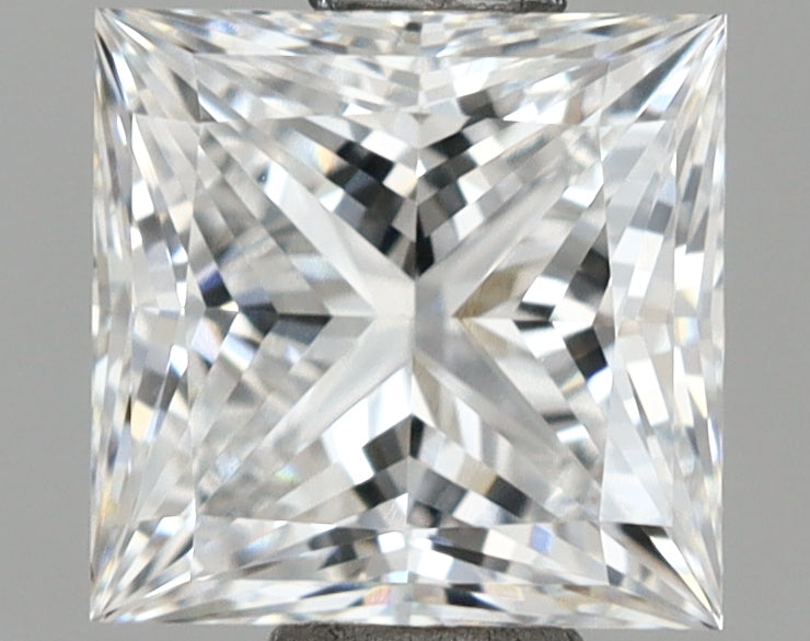 1.04 Carat Princess Shaped, Ideal Cut, E Color, VVS1 Clarity, IGI Certified Lab Grown Diamond