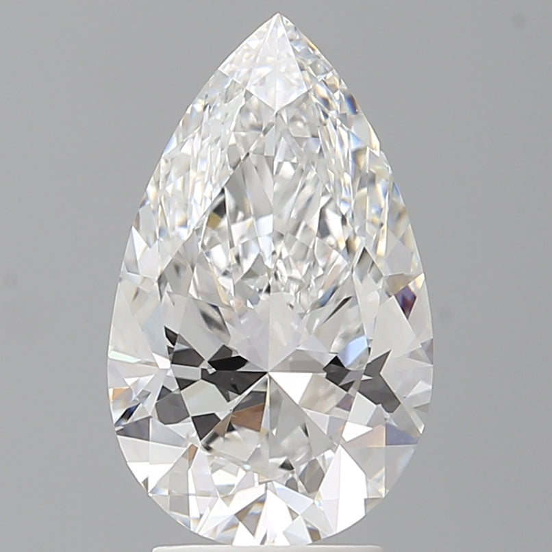 3.54 Carat Pear Shaped, Ideal Cut, E Color, VVS2 Clarity, IGI Certified Lab Grown Diamond