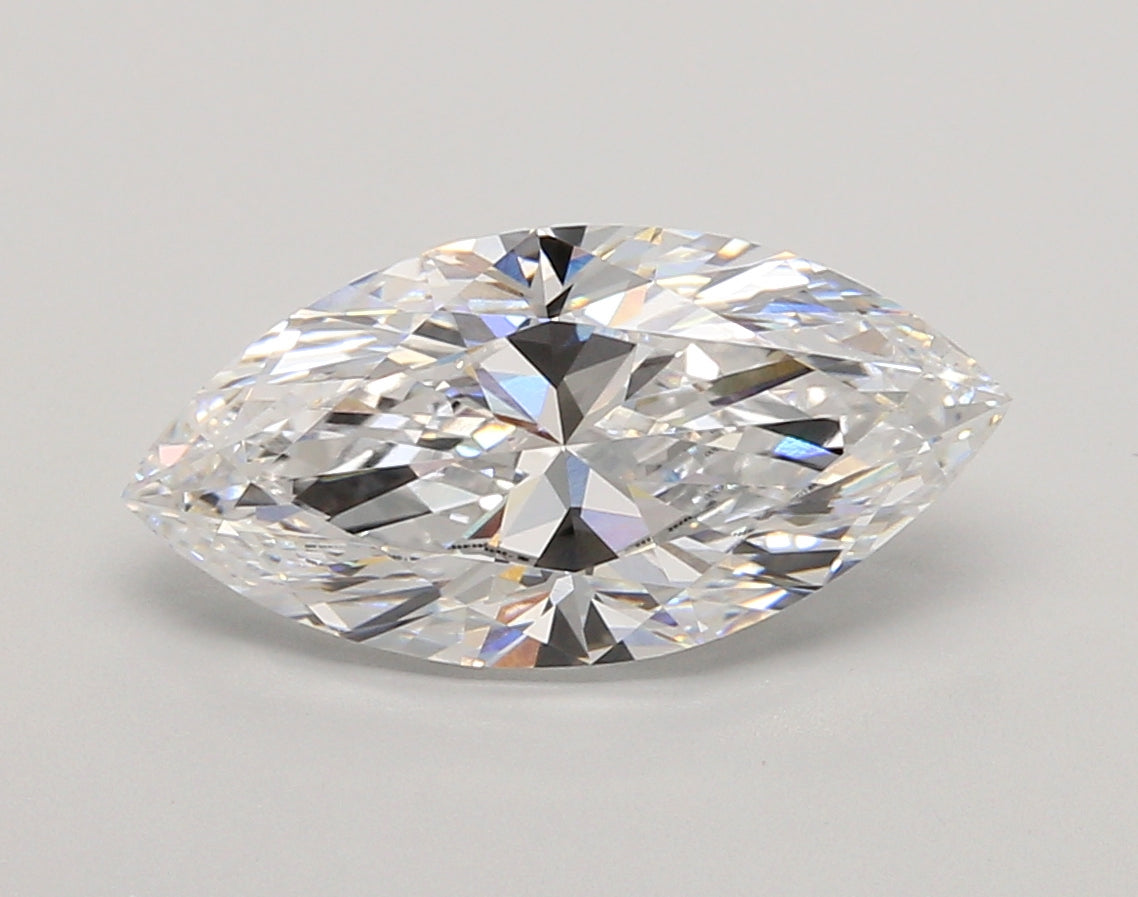 3.00 Carat Marquise Shaped, Ideal Cut, D Color, VS1 Clarity, IGI Certified Lab Grown Diamond