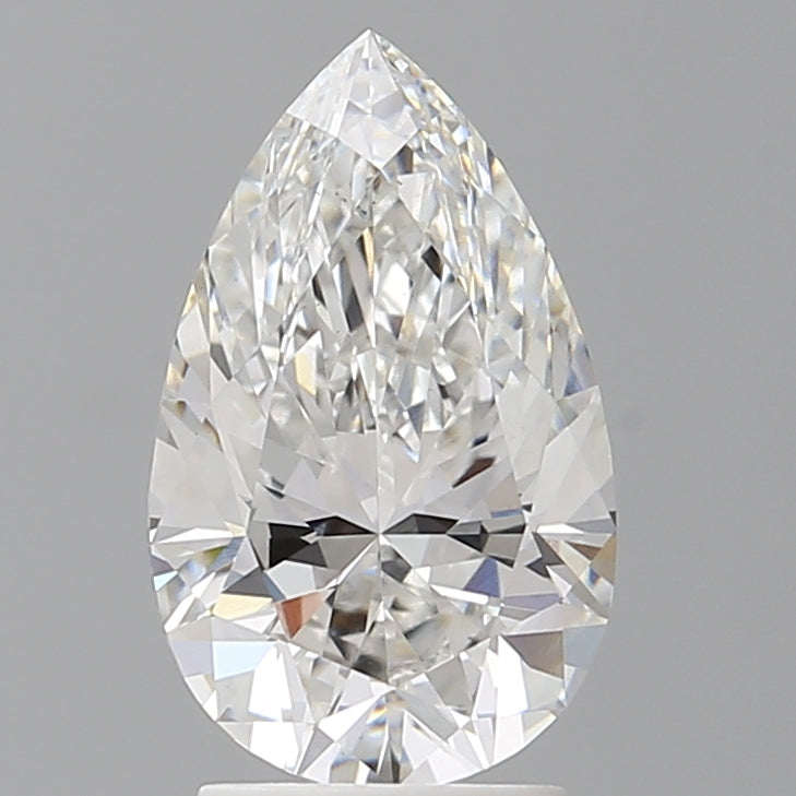 2.59 Carat Pear Shaped, Ideal Cut, E Color, VS1 Clarity, IGI Certified Lab Grown Diamond