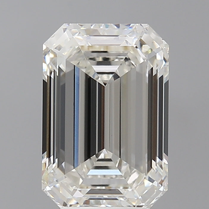 4.00 Carat Emerald Shaped, Ideal Cut, F Color, VVS2 Clarity, IGI Certified Lab Grown Diamond