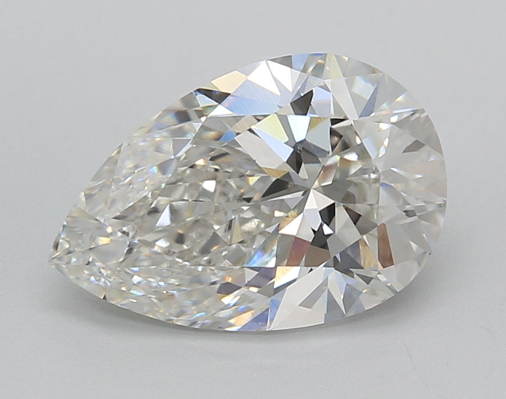 3.02 Carat Pear Shaped, Ideal Cut, G Color, VS1 Clarity, IGI Certified Lab Grown Diamond