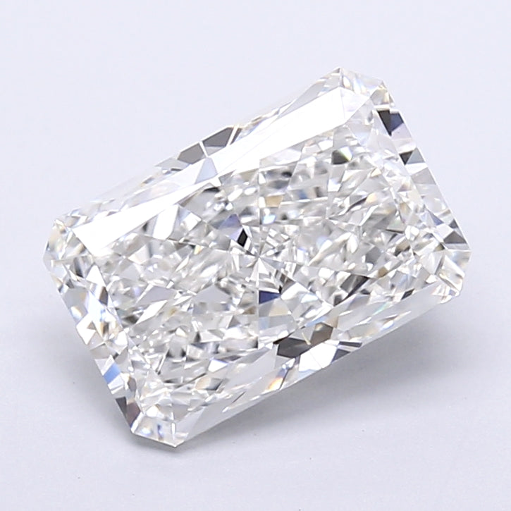 4.14 Carat Radiant Shaped, Very Good Cut, E Color, VVS2 Clarity, IGI Certified Lab Grown Diamond