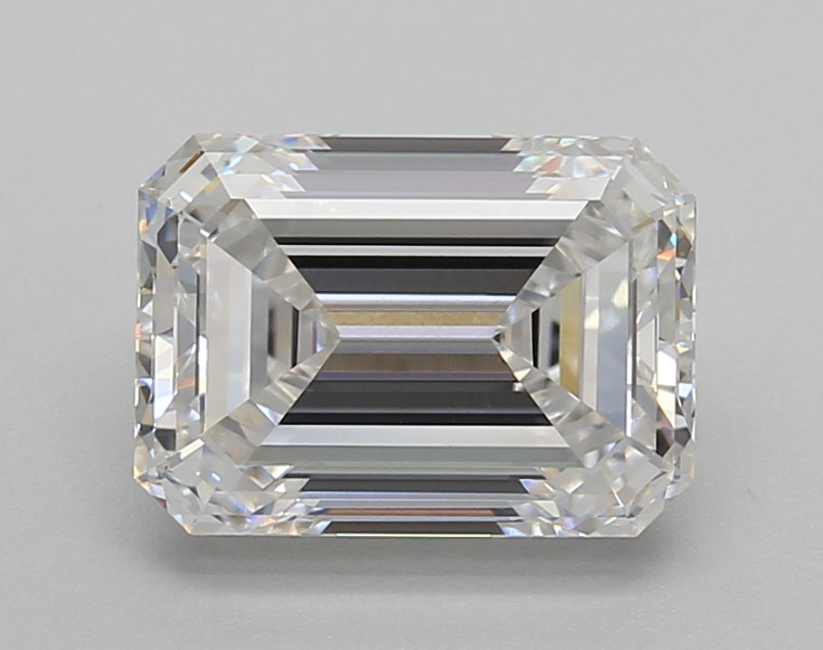 3.01 Carat Emerald Shaped, Excellent Cut, F Color, VVS2 Clarity, IGI Certified Lab Grown Diamond
