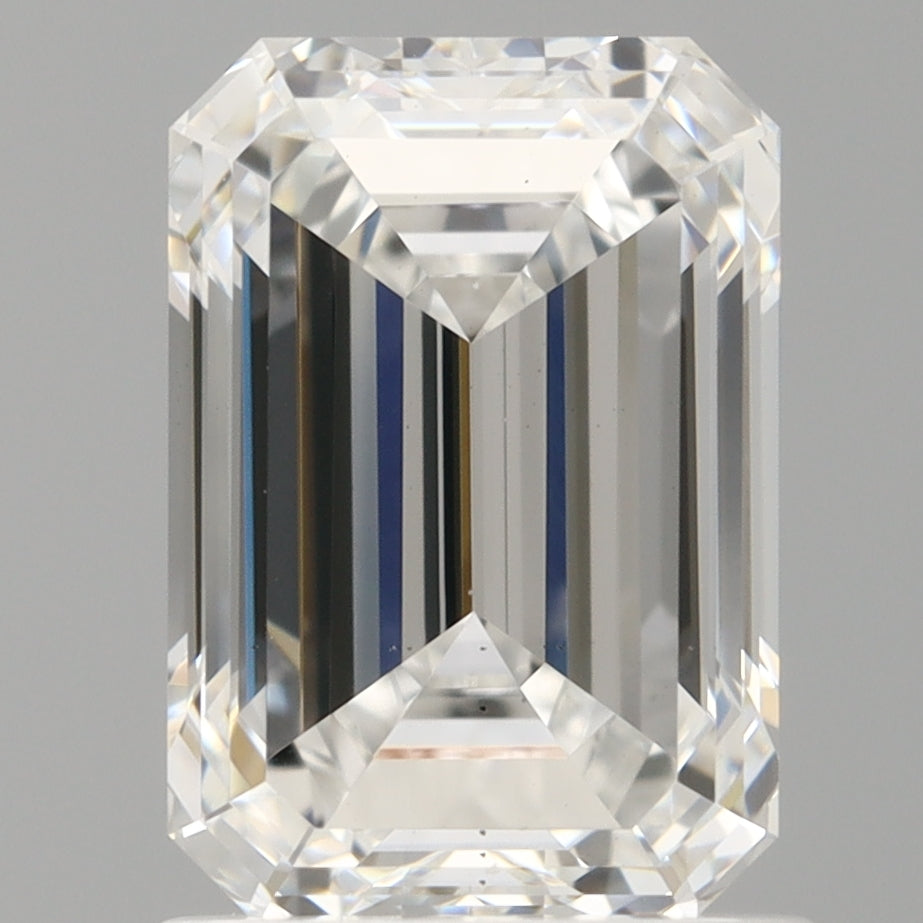 1.57 Carat Emerald Shaped, Ideal Cut, E Color, VS2 Clarity, IGI Certified Lab Grown Diamond