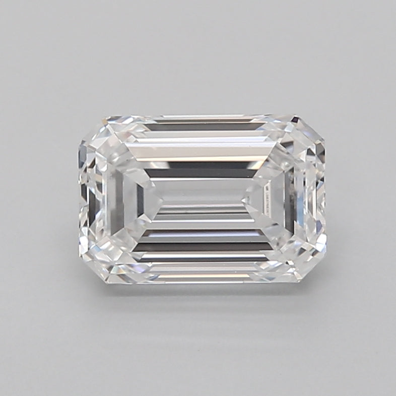 2.00 Carat Emerald Shaped, Ideal Cut, D Color, VVS2 Clarity, IGI Certified Lab Grown Diamond
