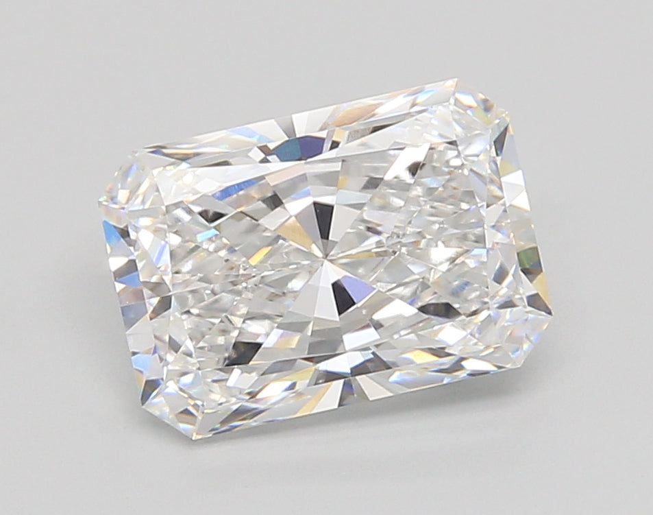 3.05 Carat Radiant Shaped, Ideal Cut, D Color, VVS1 Clarity, IGI Certified Lab Grown Diamond