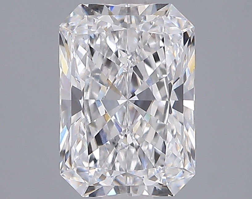 2.05 Carat Radiant Shaped, Ideal Cut, D Color, VVS2 Clarity, IGI Certified Lab Grown Diamond