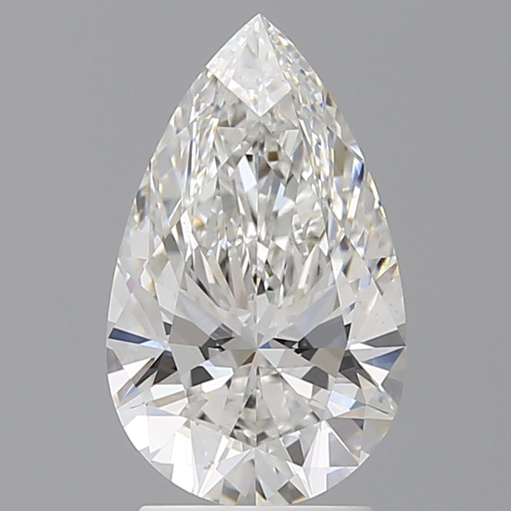 2.58 Carat Pear Shaped, Ideal Cut, F Color, VVS2 Clarity, IGI Certified Lab Grown Diamond