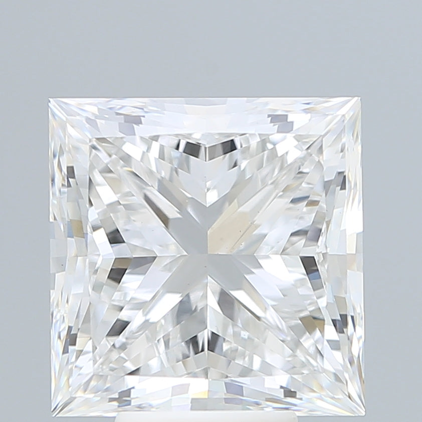 7.01 Carat Princess Shaped, Excellent Cut, E Color, VVS2 Clarity, IGI Certified Lab Grown Diamond