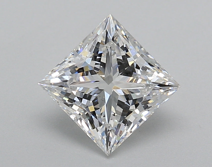 1.51 Carat Princess Shaped, Excellent Cut, E Color, VS1 Clarity, IGI Certified Lab Grown Diamond