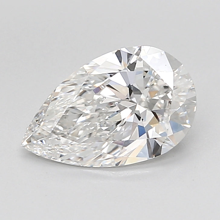 1.55 Carat Pear Shaped, Ideal Cut, E Color, VS1 Clarity, IGI Certified Lab Grown Diamond