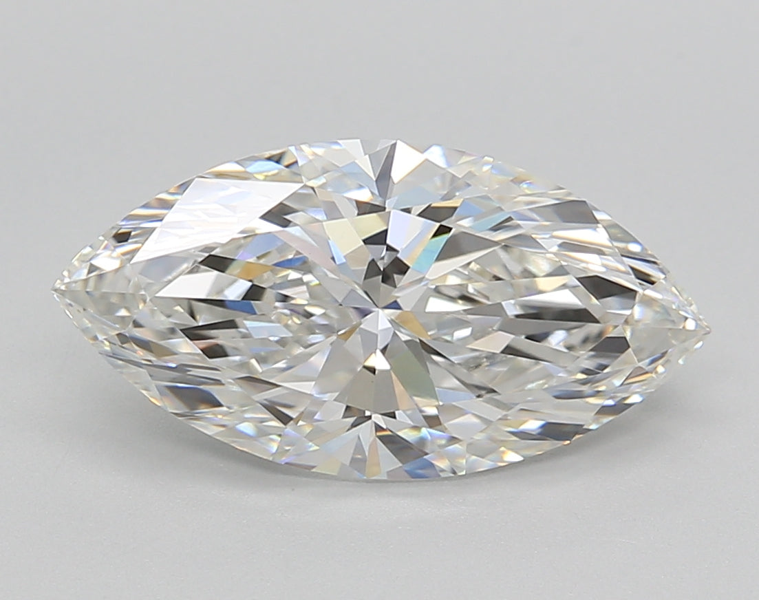 3.01 Carat Marquise Shaped, Excellent Cut, F Color, VS1 Clarity, IGI Certified Lab Grown Diamond