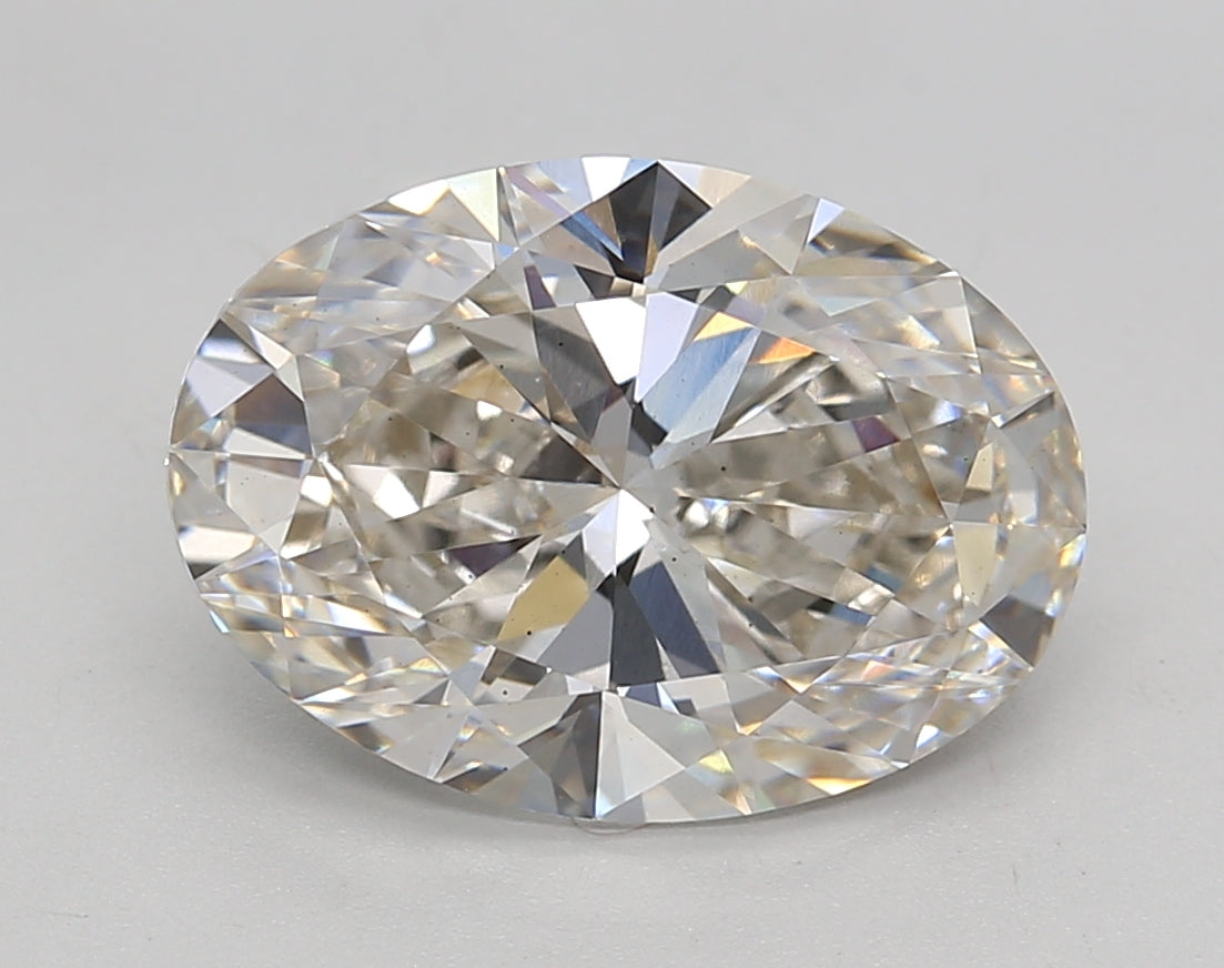 4.08 Carat Oval Shaped, Ideal Cut, I Color, VS2 Clarity, IGI Certified Lab Grown Diamond