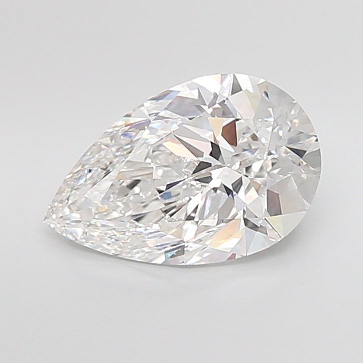 5.05 Carat Pear Shaped, Excellent Cut, E Color, VVS2 Clarity, IGI Certified Lab Grown Diamond