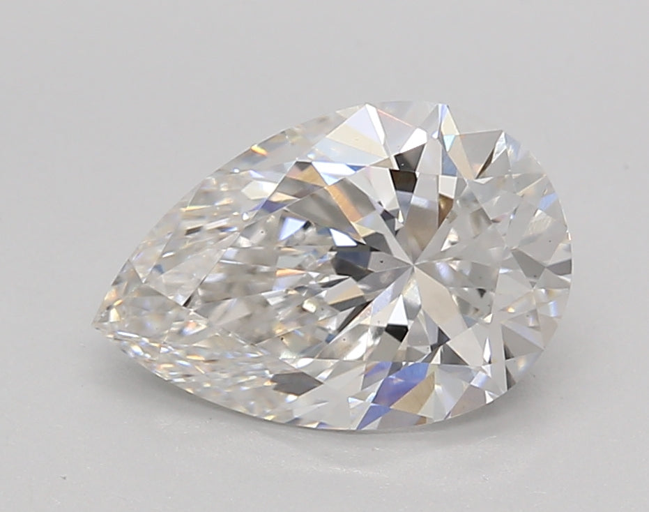 2.02 Carat Pear Shaped, Excellent Cut, F Color, VS1 Clarity, IGI Certified Lab Grown Diamond