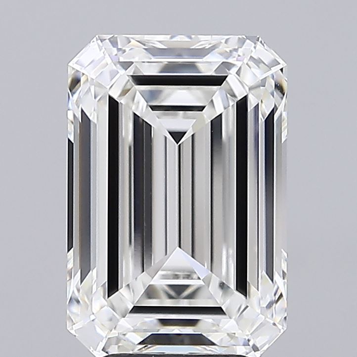 5.18 Carat Emerald Shaped, Ideal Cut, F Color, VVS2 Clarity, IGI Certified Lab Grown Diamond
