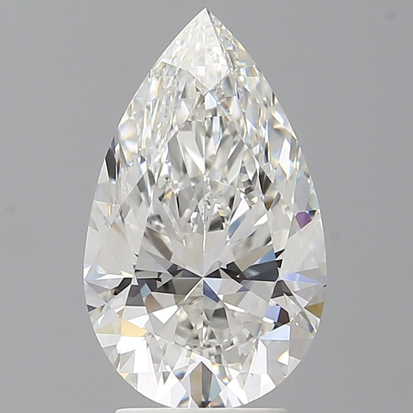 3.59 Carat Pear Shaped, Ideal Cut, F Color, VVS2 Clarity, IGI Certified Lab Grown Diamond