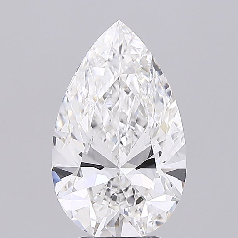 4.01 Carat Pear Shaped, Ideal Cut, E Color, VS1 Clarity, IGI Certified Lab Grown Diamond
