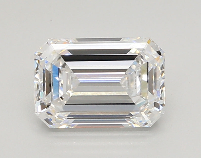 2.03 Carat Emerald Shaped, Ideal Cut, D Color, VVS2 Clarity, IGI Certified Lab Grown Diamond