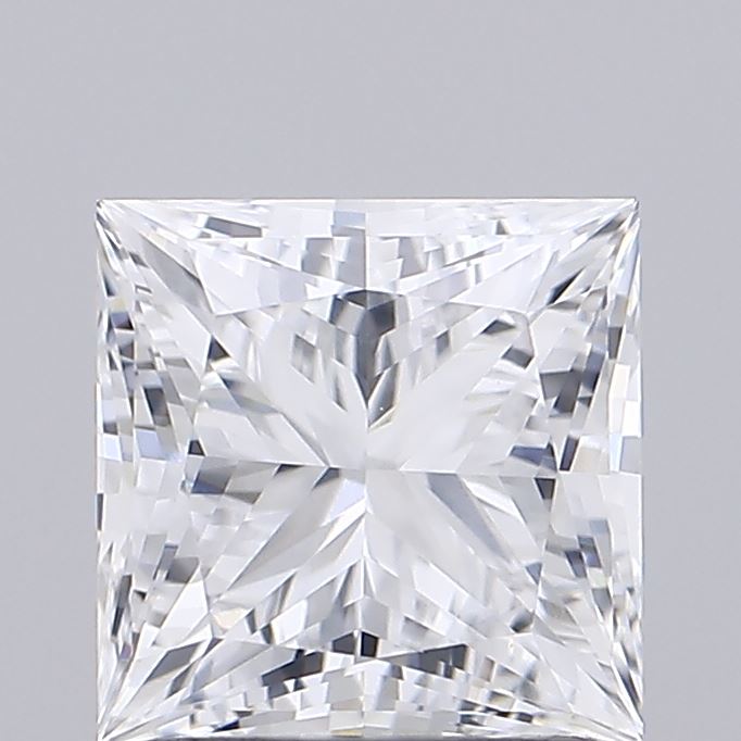 1.57 Carat Princess Shaped, Ideal Cut, E Color, VVS1 Clarity, IGI Certified Lab Grown Diamond