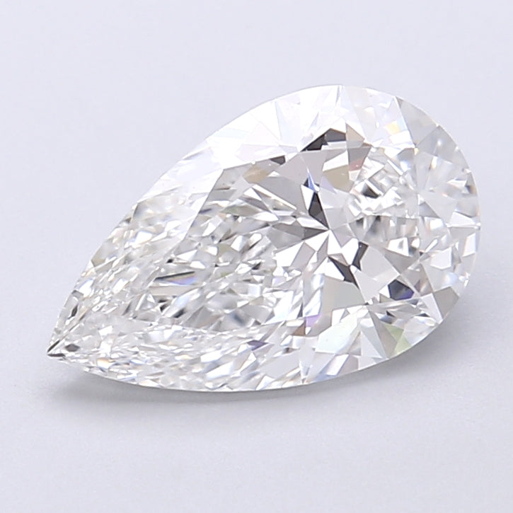 2.07 Carat Pear Shaped, Very Good Cut, D Color, VVS2 Clarity, IGI Certified Lab Grown Diamond