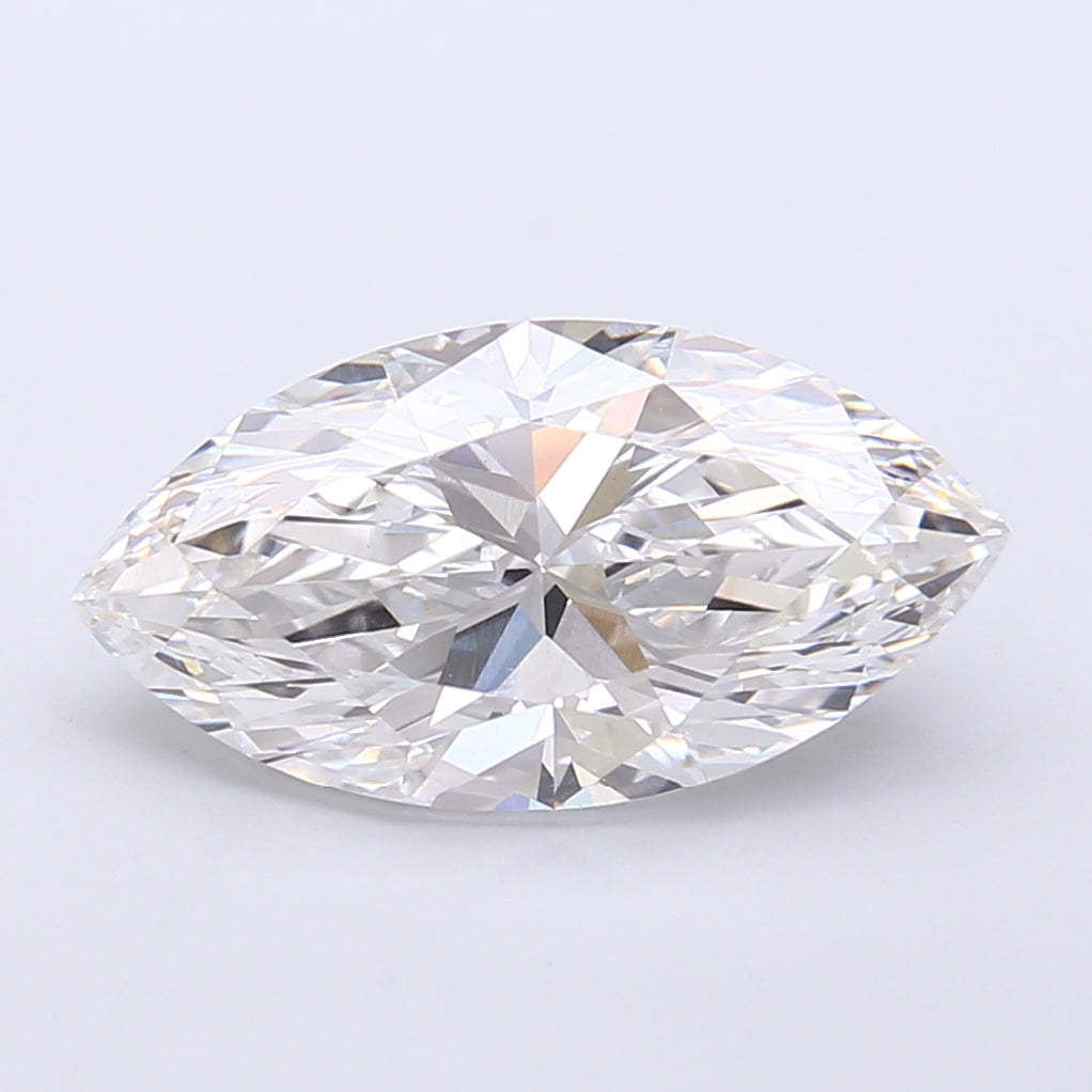 4.01 Carat Marquise Shaped, Very Good Cut, F Color, VVS2 Clarity, IGI Certified Lab Grown Diamond