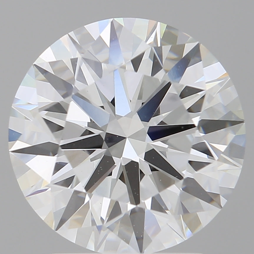 3.04 Carat Round Shaped, Ideal Cut, E Color, VVS2 Clarity, IGI Certified Lab Grown Diamond