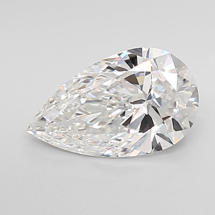 1.46 Carat Pear Shaped, Ideal Cut, E Color, VS1 Clarity, IGI Certified Lab Grown Diamond