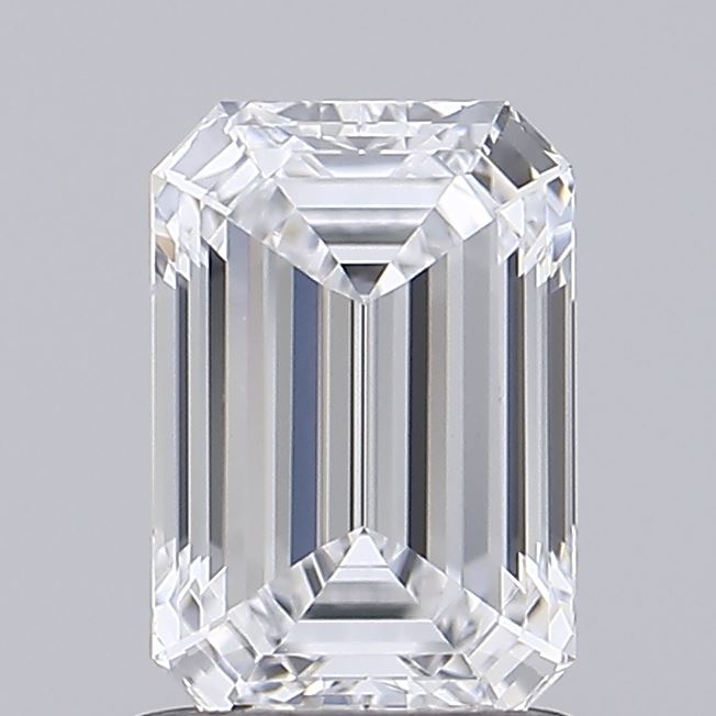1.06 Carat Emerald Shaped, Ideal Cut, D Color, VVS2 Clarity, IGI Certified Lab Grown Diamond