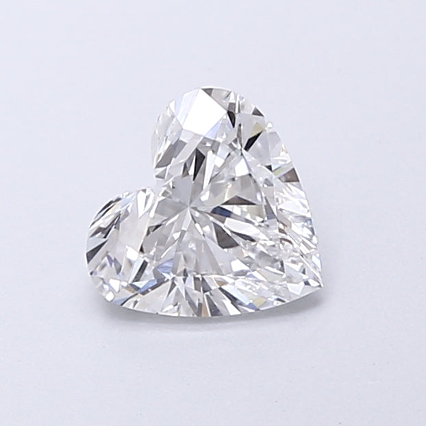 0.81 Carat Heart Shaped, Very Good Cut, D Color, VVS2 Clarity, IGI Certified Lab Grown Diamond