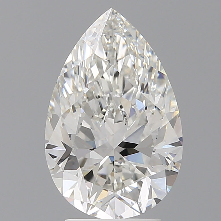 3.54 Carat Pear Shaped, Ideal Cut, F Color, VVS2 Clarity, IGI Certified Lab Grown Diamond