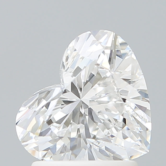 1.58 Carat Heart Shaped, Ideal Cut, D Color, VVS2 Clarity, IGI Certified Lab Grown Diamond