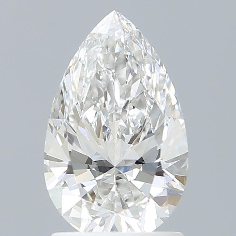 1.57 Carat Pear Shaped, Ideal Cut, F Color, VS1 Clarity, IGI Certified Lab Grown Diamond