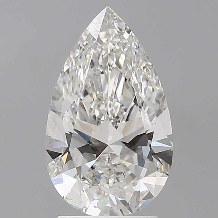 2.51 Carat Pear Shaped, Ideal Cut, F Color, VVS2 Clarity, IGI Certified Lab Grown Diamond