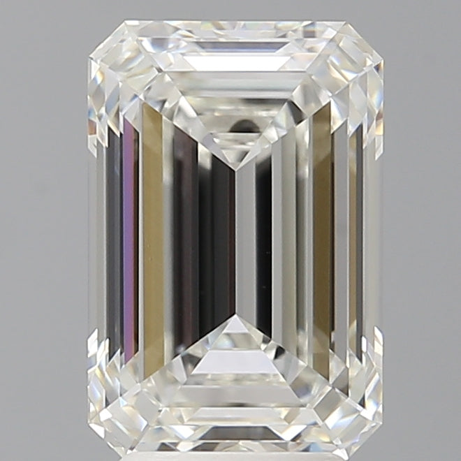 4.05 Carat Emerald Shaped, Ideal Cut, F Color, VVS2 Clarity, IGI Certified Lab Grown Diamond