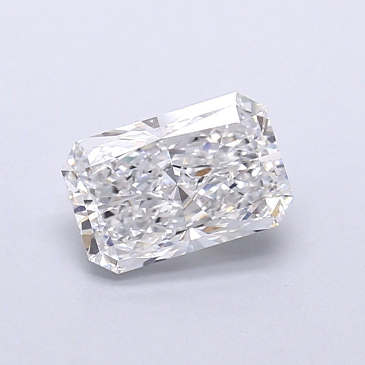 1.37 Carat Radiant Shaped, Very Good Cut, D Color, VVS2 Clarity, IGI Certified Lab Grown Diamond