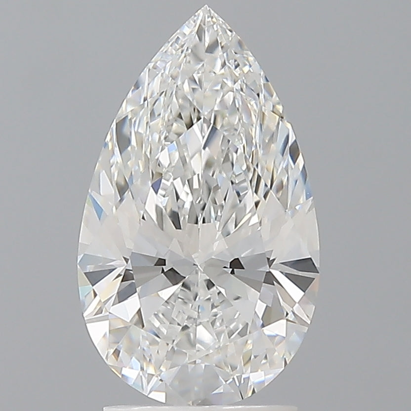 2.51 Carat Pear Shaped, Ideal Cut, E Color, VVS2 Clarity, IGI Certified Lab Grown Diamond
