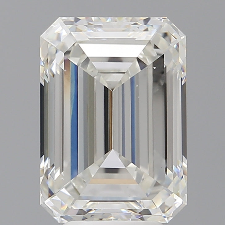 5.51 Carat Emerald Shaped, Ideal Cut, F Color, VS1 Clarity, IGI Certified Lab Grown Diamond