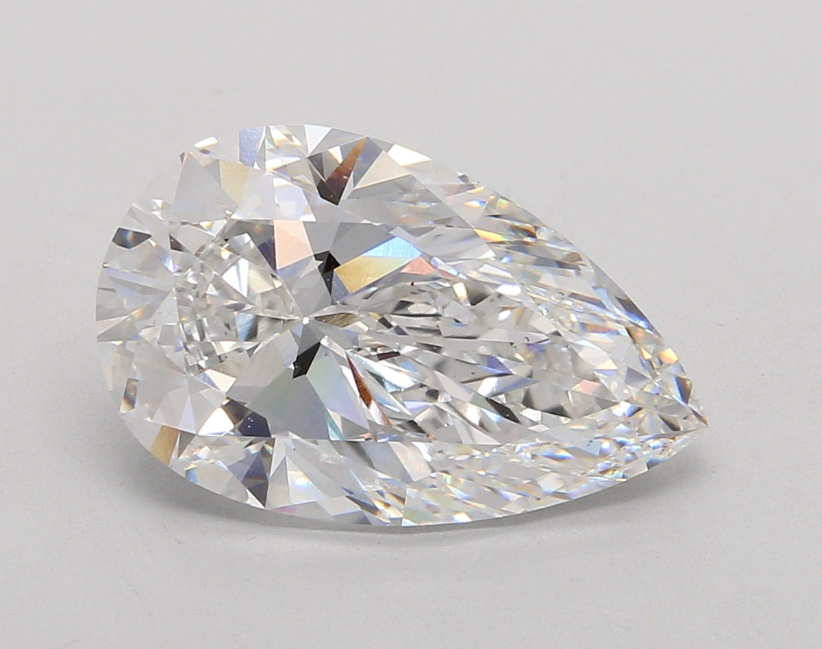 6.00 Carat Pear Shaped, Ideal Cut, E Color, VS2 Clarity, IGI Certified Lab Grown Diamond