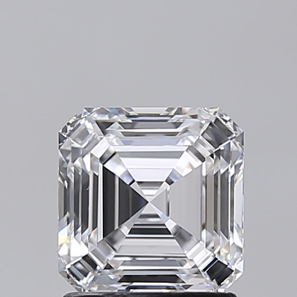 1.52 Carat Asscher Shaped, Very Good Cut, D Color, VS1 Clarity, IGI Certified Lab Grown Diamond