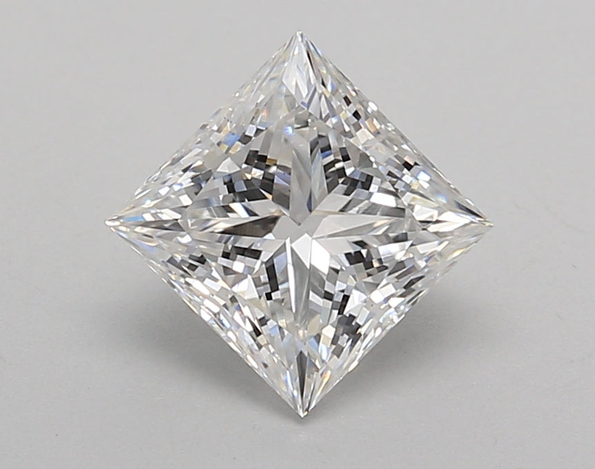 1.52 Carat Princess Shaped, Excellent Cut, E Color, VS1 Clarity, IGI Certified Lab Grown Diamond