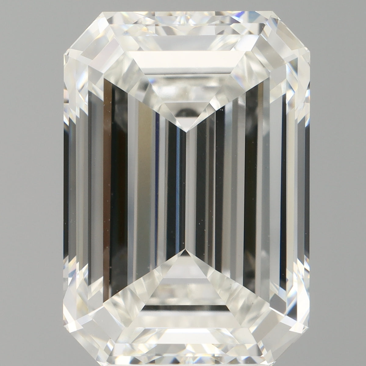 6.05 Carat Emerald Shaped, Ideal Cut, F Color, VVS2 Clarity, IGI Certified Lab Grown Diamond