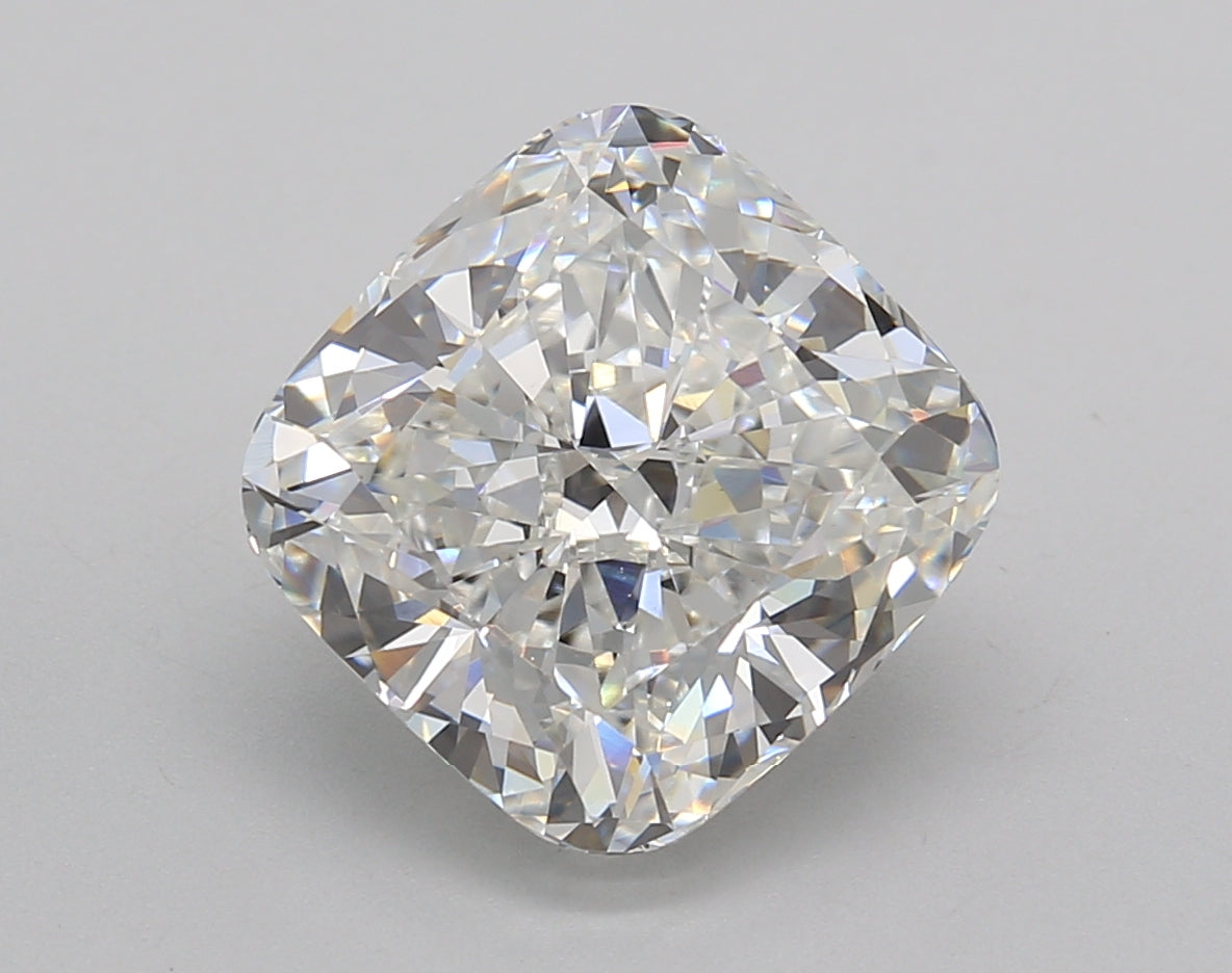 5.02 Carat Cushion Shaped, Excellent Cut, F Color, VVS2 Clarity, IGI Certified Lab Grown Diamond