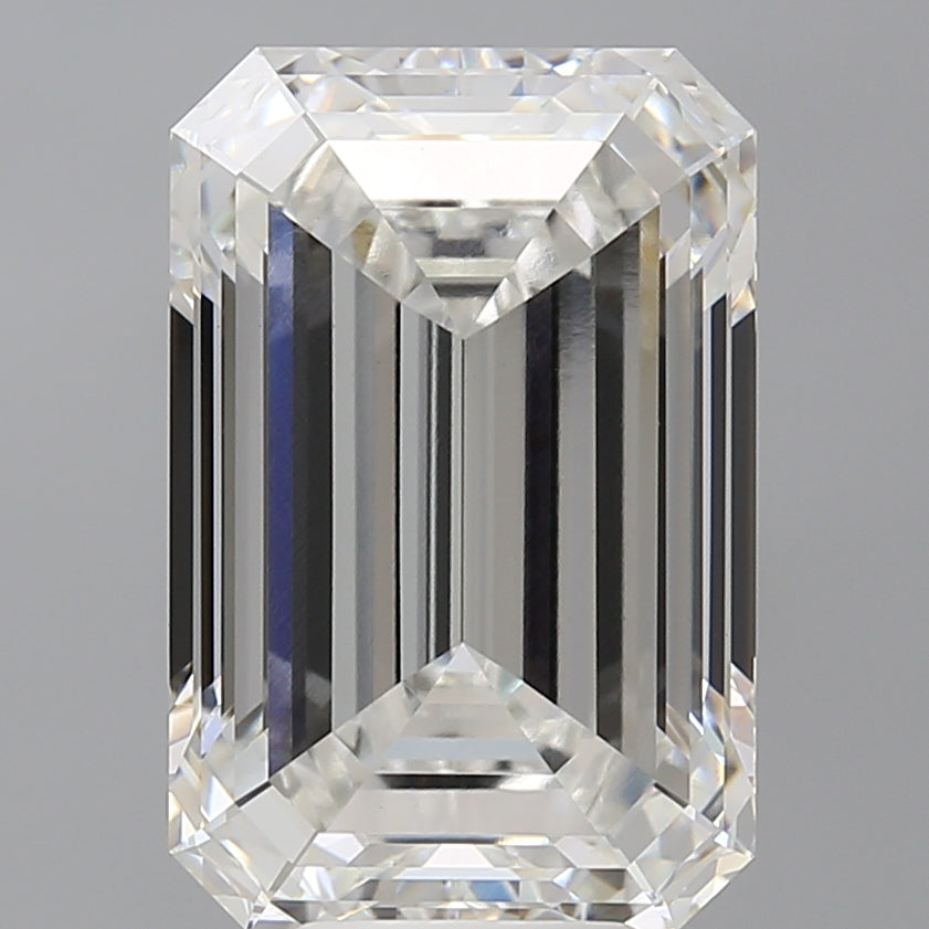 8.10 Carat Emerald Shaped, Ideal Cut, F Color, VVS2 Clarity, IGI Certified Lab Grown Diamond