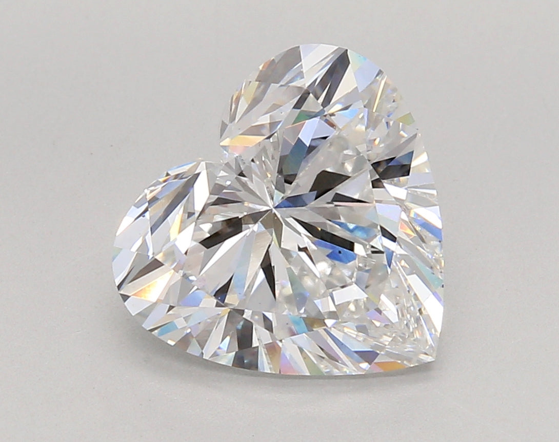 4.07 Carat Heart Shaped, Ideal Cut, D Color, VS1 Clarity, IGI Certified Lab Grown Diamond