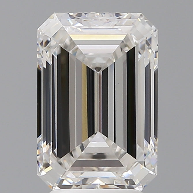 4.05 Carat Emerald Shaped, Ideal Cut, F Color, VS1 Clarity, IGI Certified Lab Grown Diamond