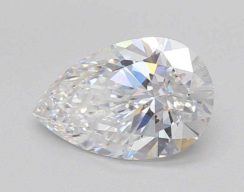 2.01 Carat Pear Shaped, Excellent Cut, E Color, VS1 Clarity, IGI Certified Lab Grown Diamond