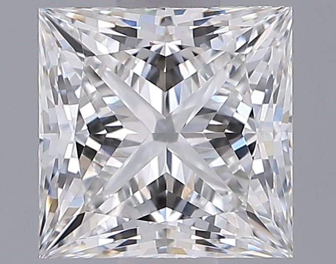 1.34 Carat Princess Shaped, Ideal Cut, E Color, VVS2 Clarity, IGI Certified Lab Grown Diamond