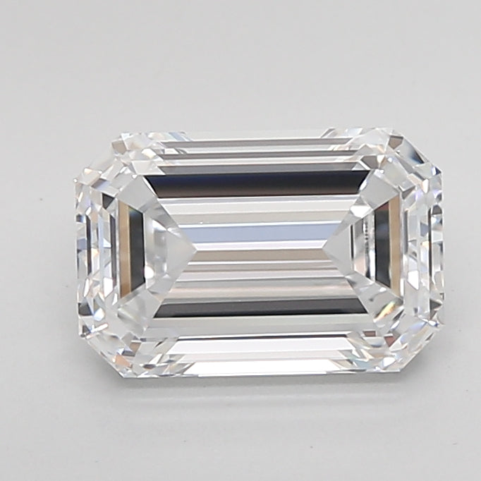 1.95 Carat Emerald Shaped, Ideal Cut, D Color, IF Clarity, IGI Certified Lab Grown Diamond